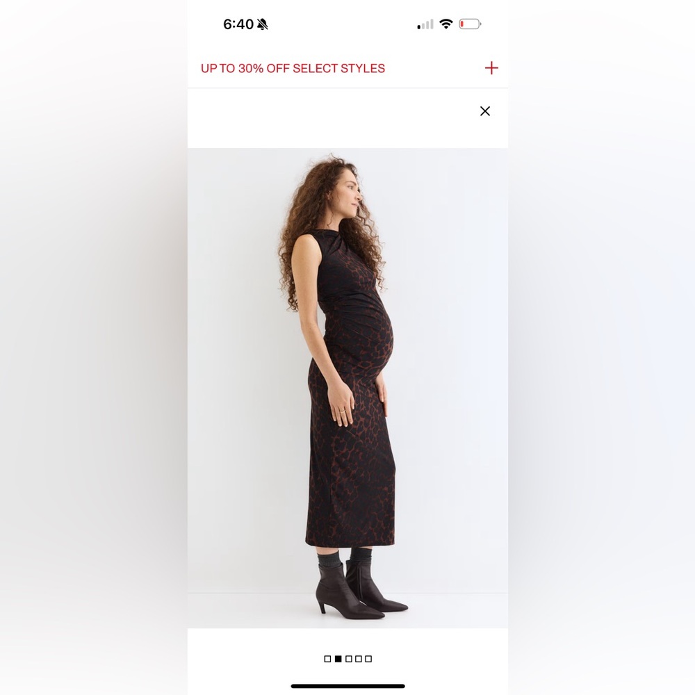 H+M leopard print Maternity Dress